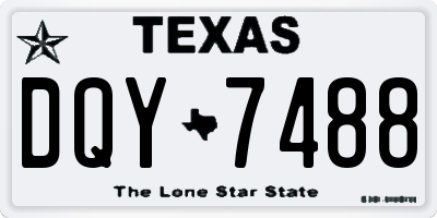 TX license plate DQY7488