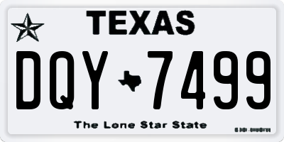 TX license plate DQY7499