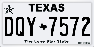 TX license plate DQY7572