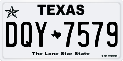 TX license plate DQY7579