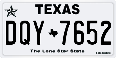 TX license plate DQY7652