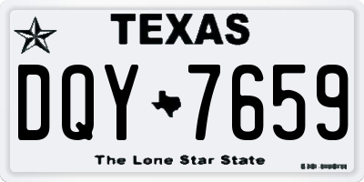 TX license plate DQY7659