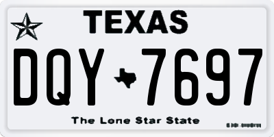 TX license plate DQY7697