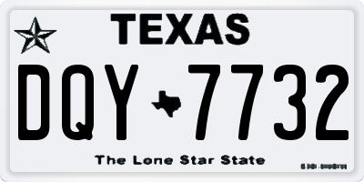 TX license plate DQY7732