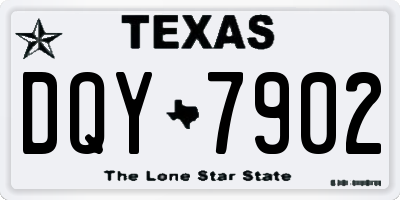 TX license plate DQY7902