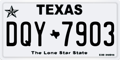 TX license plate DQY7903