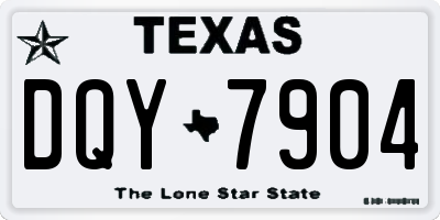 TX license plate DQY7904