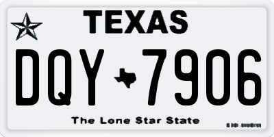 TX license plate DQY7906