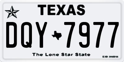 TX license plate DQY7977