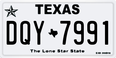 TX license plate DQY7991