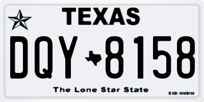 TX license plate DQY8158