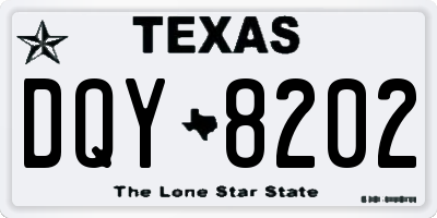 TX license plate DQY8202