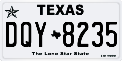 TX license plate DQY8235