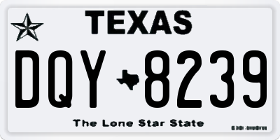 TX license plate DQY8239