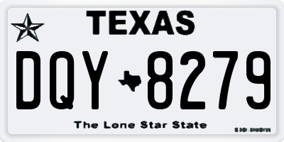 TX license plate DQY8279