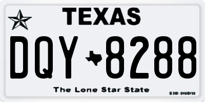 TX license plate DQY8288