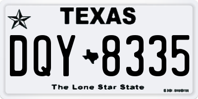 TX license plate DQY8335