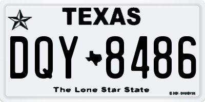 TX license plate DQY8486
