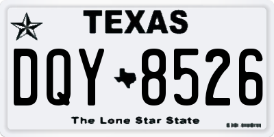 TX license plate DQY8526