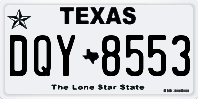 TX license plate DQY8553