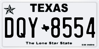 TX license plate DQY8554