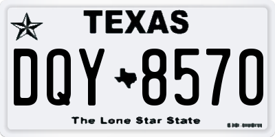 TX license plate DQY8570