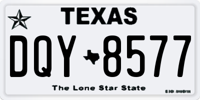 TX license plate DQY8577