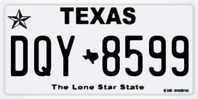 TX license plate DQY8599
