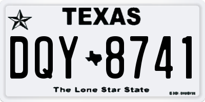 TX license plate DQY8741