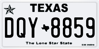 TX license plate DQY8859