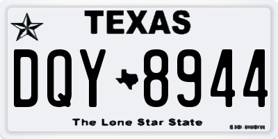 TX license plate DQY8944