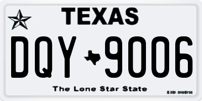TX license plate DQY9006