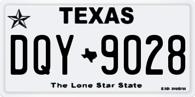 TX license plate DQY9028