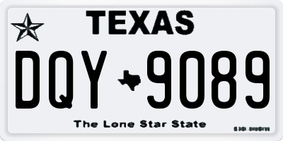 TX license plate DQY9089