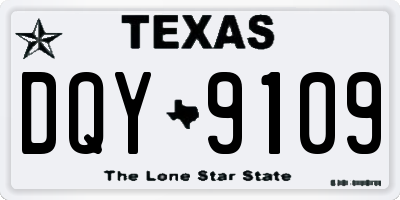 TX license plate DQY9109
