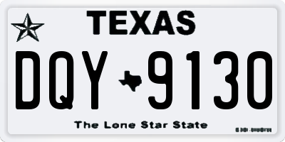 TX license plate DQY9130