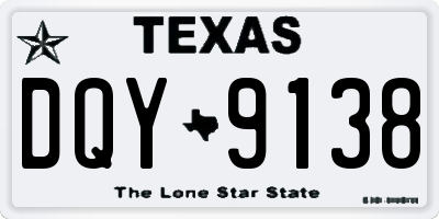 TX license plate DQY9138