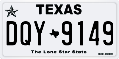 TX license plate DQY9149