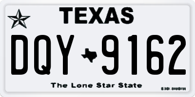 TX license plate DQY9162