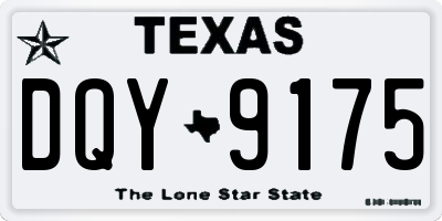 TX license plate DQY9175