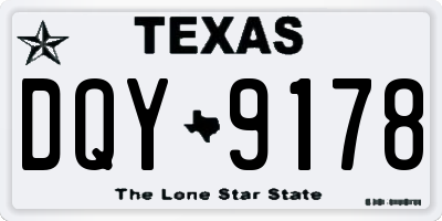 TX license plate DQY9178