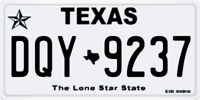 TX license plate DQY9237