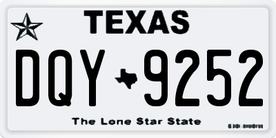 TX license plate DQY9252