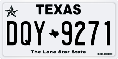 TX license plate DQY9271