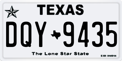 TX license plate DQY9435