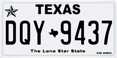 TX license plate DQY9437