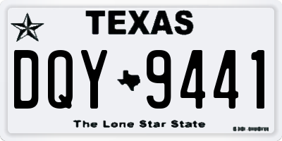 TX license plate DQY9441