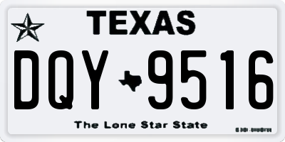 TX license plate DQY9516