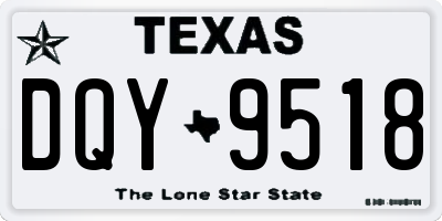 TX license plate DQY9518