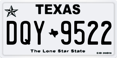 TX license plate DQY9522